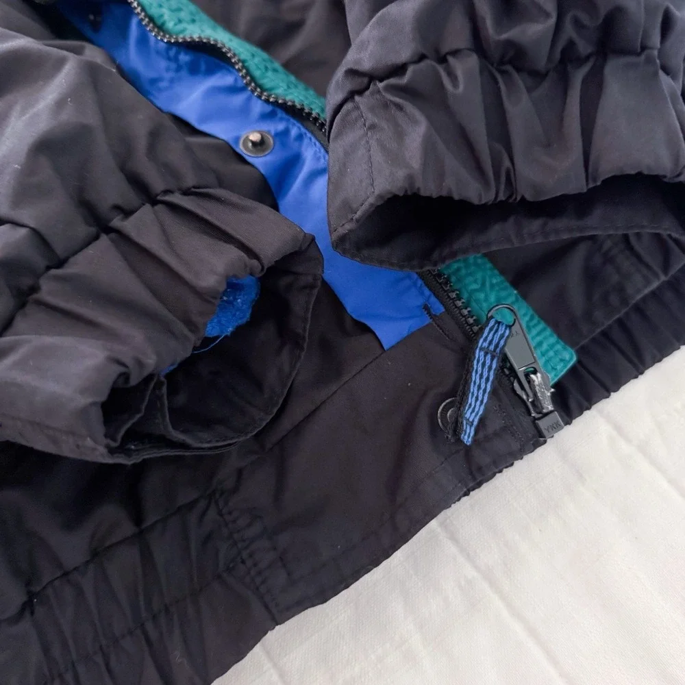 Vintage Columbia Color‎ Block Bugaboo Jacket 14/16 Boys Black Blue Green